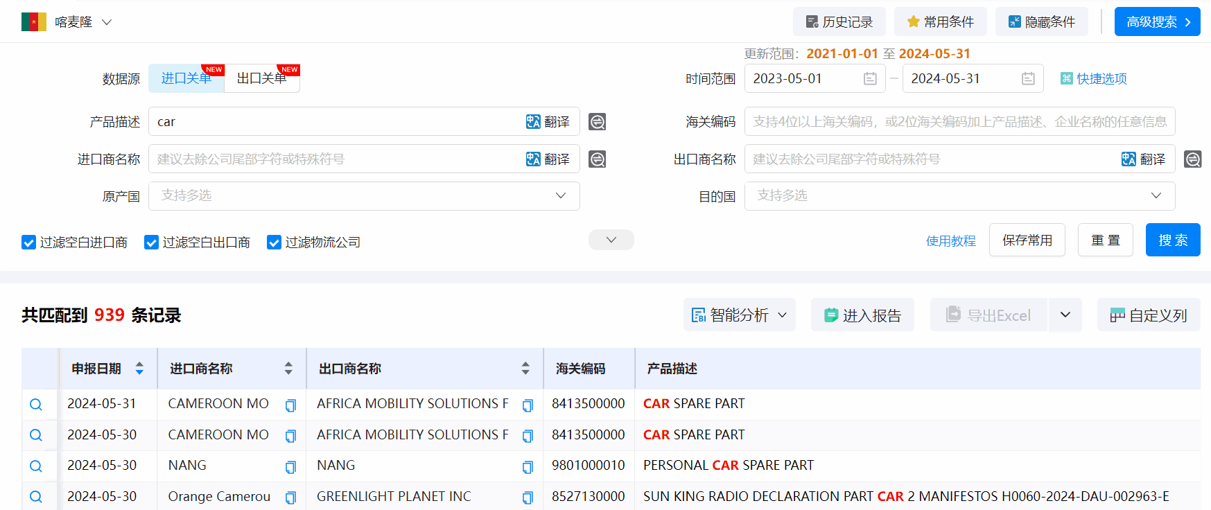 喀麦隆海关数据,海关数据,K8凯发(中国)海关数据 喀麦隆海关数据,海关数据,K8凯发(中国)海关数据